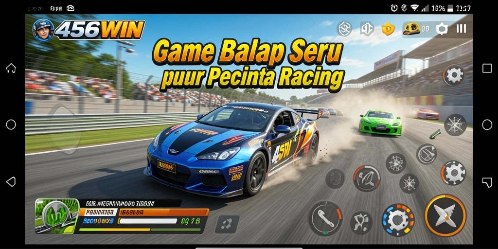 Gameplay menegangkan dalam balapan mobil 456WIN.