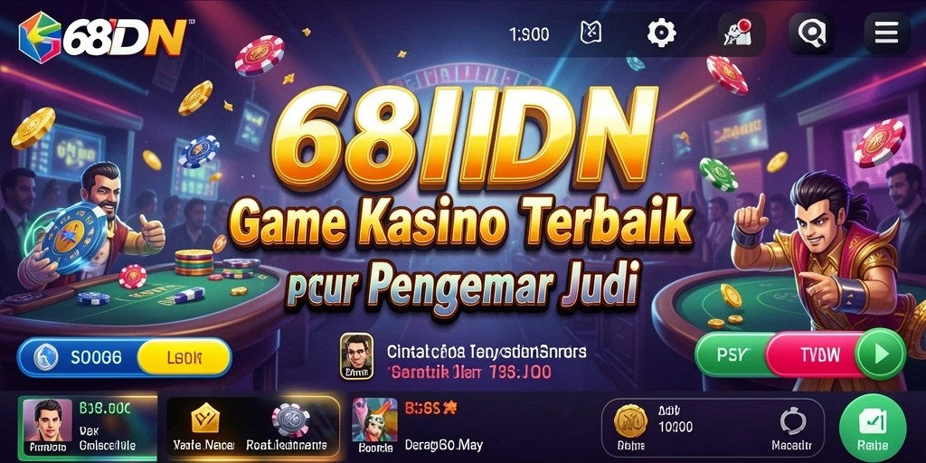 Tampilan mendebarkan gameplay kasino di 68IDN.