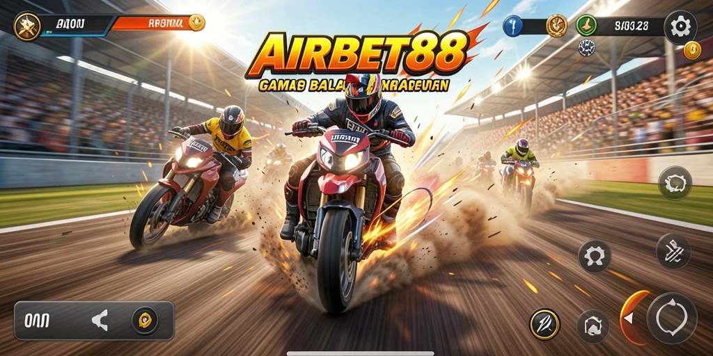 Tangkapan layar yang menampilkan gameplay balap yang intens dan seru.