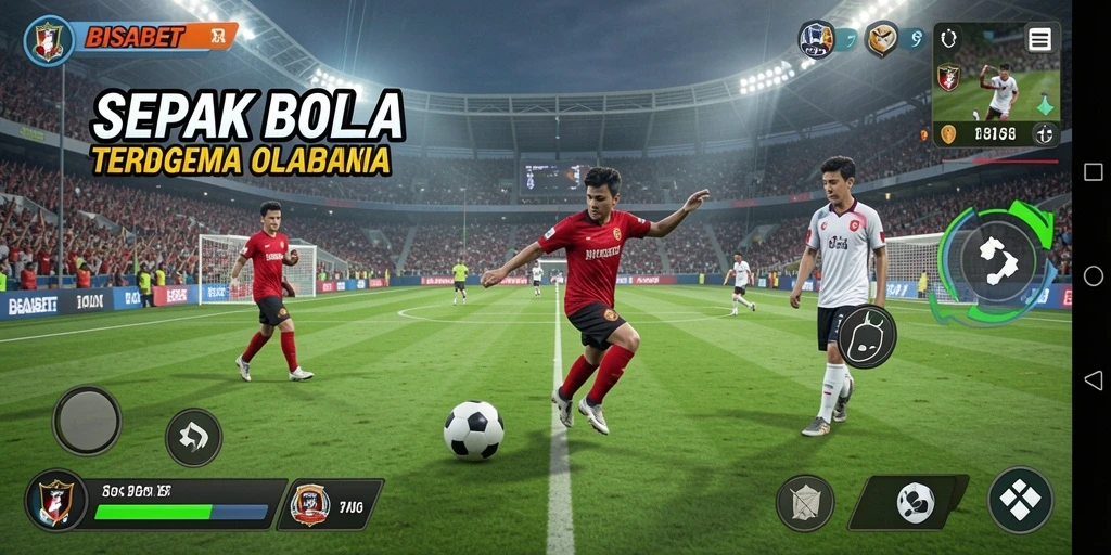 Tangkapan layar game BISABET dengan aksi seru di lapangan.