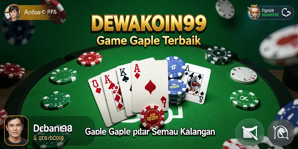 Tampilan menarik gameplay Gaple di DEWAKOIN99.