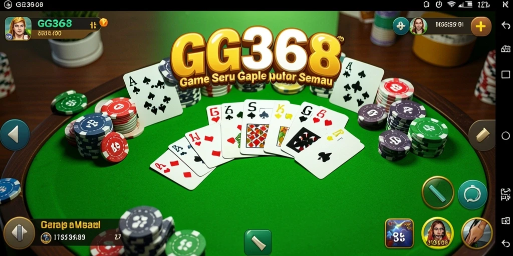 Tampilan seru dari permainan Gaple di GG368.