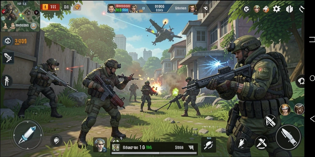 Screenshot gameplay MPO666 yang menunjukkan pertempuran taktis yang intens.