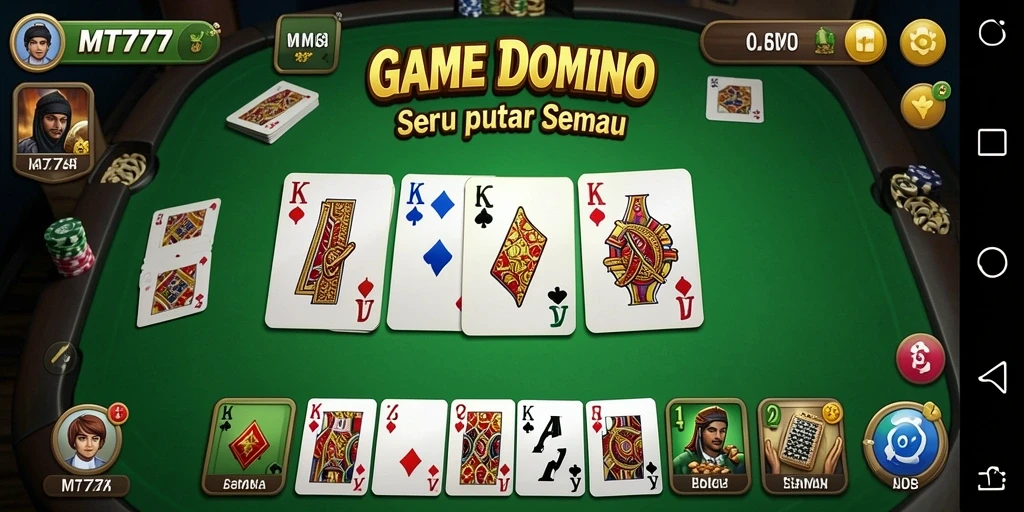 Tampilan gameplay seru di MT777 dengan interaksi domino