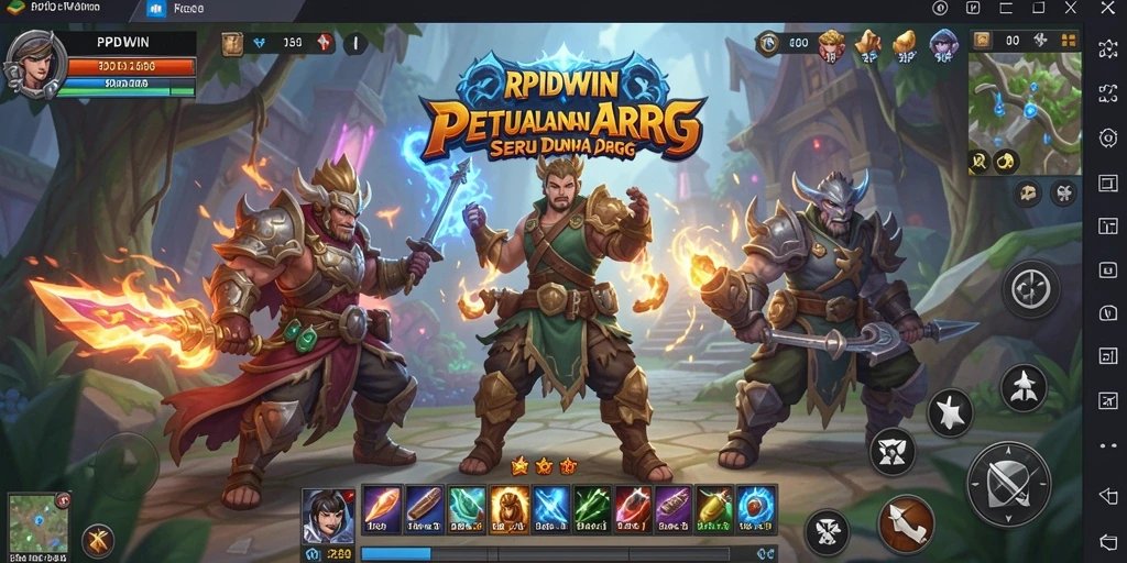 Screenshot gameplay RPIDWIN menampilkan aksi pertempuran seru yang mendebarkan.