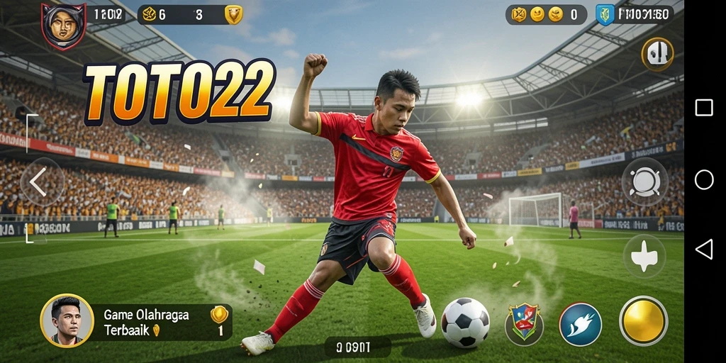 Tangkapan layar gameplay TOTO22 menampilkan aksi mendebarkan di lapangan.