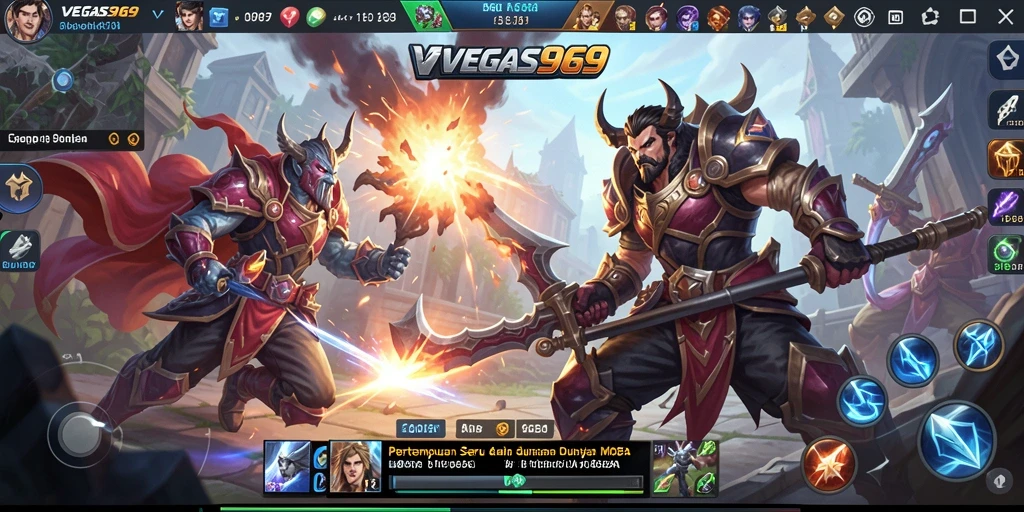 Screenshot gameplay seru dari pertempuran tim di VEGAS969.